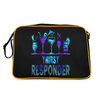 Thirst Responder Bartender T Shirt - Retro Bag - black/gold - Back