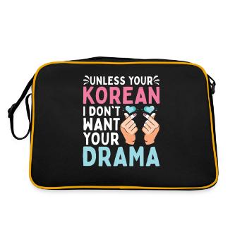 K-Pop Kpop K-Drama Korean Pop Musique - Sac Retro - noir/or - Dos