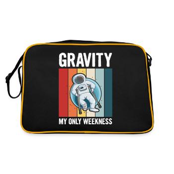 Broken leg design for a friend with a - Retro Bag - black/gold - Back