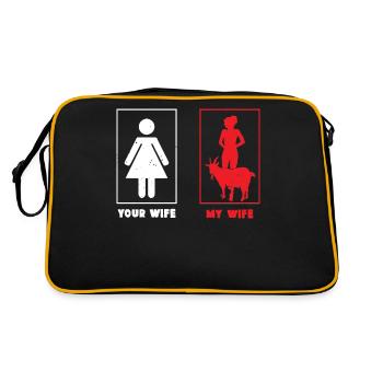 Goat Lovers - Ma femme chèvre - Sac Retro - noir/or - Dos
