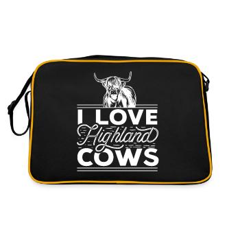 J’aime les hautes terres des hautes terres - Sac Retro - noir/or - Dos