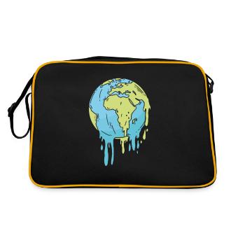 Changement climatique Lutte contre le changement climatique Réchauffement climatique Planète terre - Sac Retro - noir/or - Dos