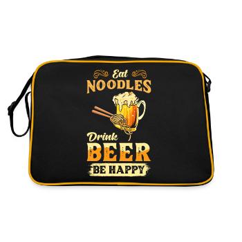 Nouilles Ramen Renard - Sac Retro - noir/or - Dos
