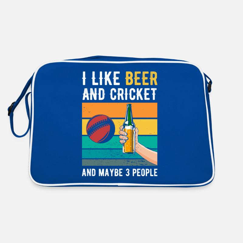 Cricket und Bier Retro Geschenk Retro Tasche