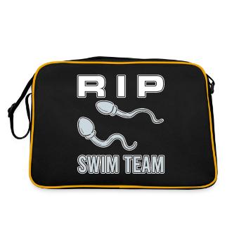 Drôle de vasectomie RIP Équipe de natation Chirurgie Humour - Sac Retro - noir/or - Dos