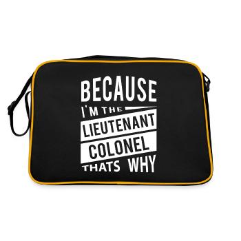 Parce que je suis le lieutenant-colonel LTC - Sac Retro - noir/or - Dos