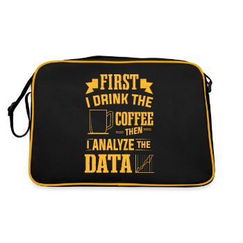 Drink Coffee Then Analyze Data Analytics Analyst - Retro Bag - black/gold - Back
