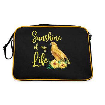 Sunshine Of My Life - Perroquet d’or drôle - Sac Retro - noir/or - Dos