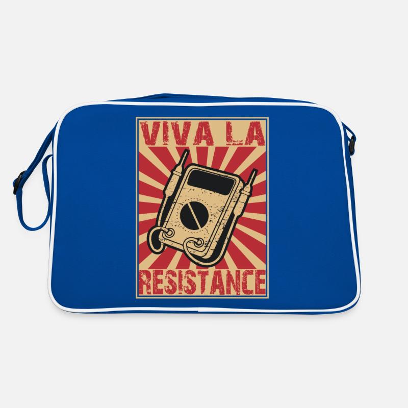 Electronics Multimeter Viva La Resistance Proverbs Retro Bag
