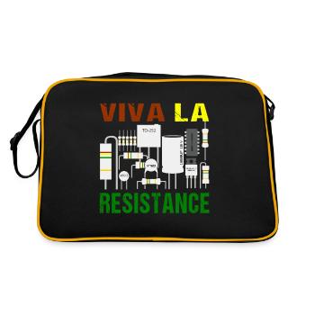 Electronics Multimeter Viva La Resistance Funny - Retro Bag - black/gold - Back