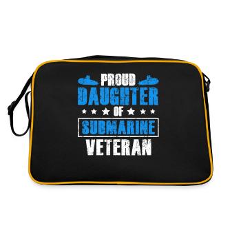 Fier de la fille-sous-marin-vétéran-marine - Sac Retro - noir/or - Dos