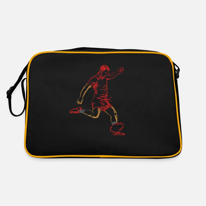Rugby - Retro Tasche - Schwarz/Gold