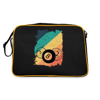 Aim Shoot Swear Repeat Billard - Retro Tasche - Schwarz/Gold - Hinten