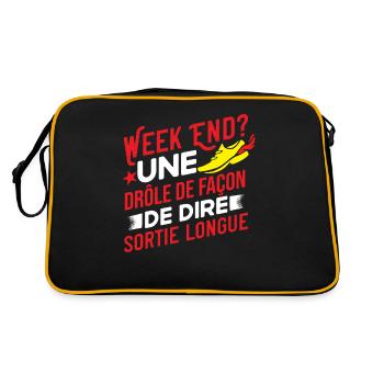 Sortie Longue Humour Marathon Idée Cadeau Marathon - Sac Retro - noir/or - Dos