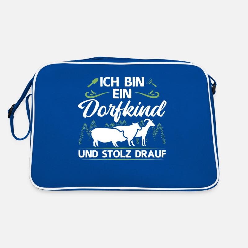 Ich Bin Ein Dorfkind und Stolz Drauf Bauer Retro Tasche