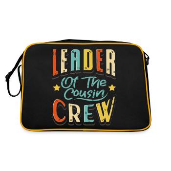 Anführer Cousin Crew Kusine - Retro Tasche - Schwarz/Gold - Hinten