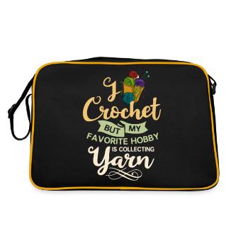 Crochet Knitting Knitting Needles Crochet Needle - Retro Bag - black/gold - Back