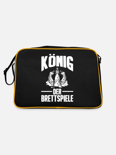 Brettspiel - Retro Tasche - Schwarz/Gold - Hinten