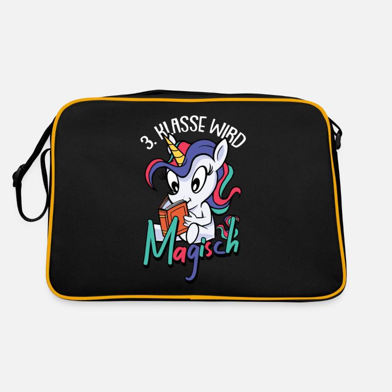 3. Klasse Schule Grundschule Einhorn Geschenk Retro Tasche
