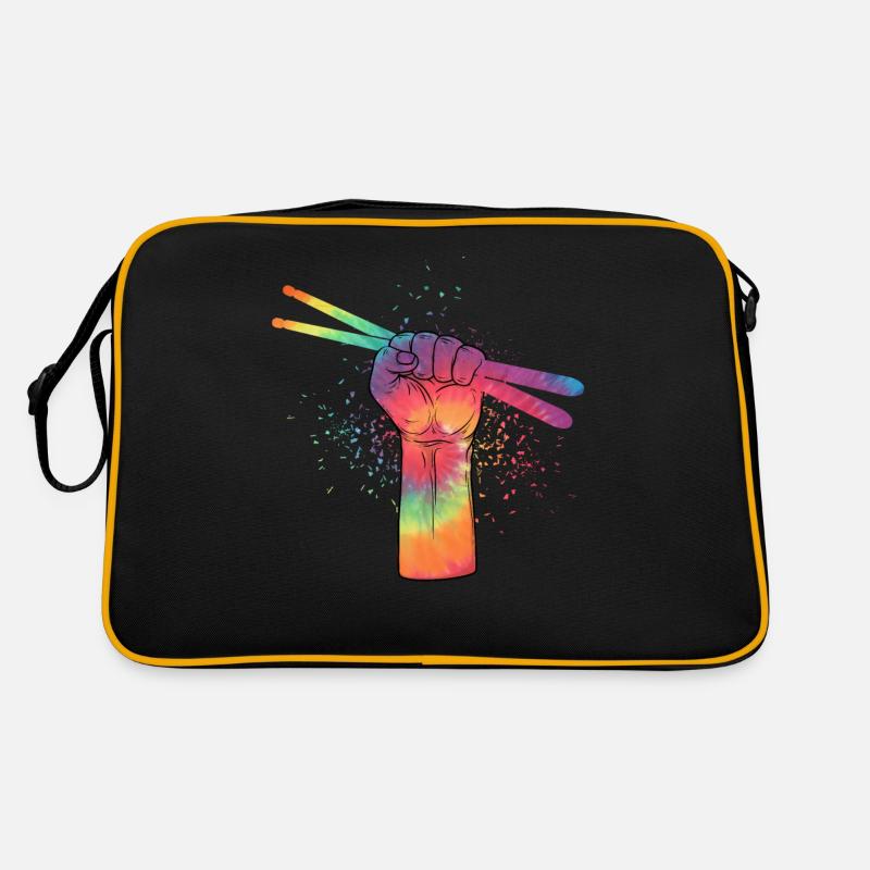 Schlagzeug Schlagzeuger Drummer Geschenk Retro Tasche