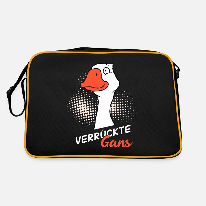 Gans - Retro Tasche - Schwarz/Gold