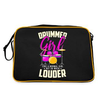 Batterie batteur cadeau de batteur - Sac Retro - noir/or - Dos
