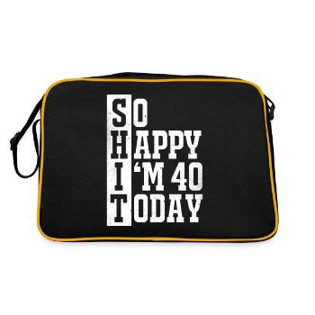 40th birthday - Retro Bag - black/gold - Back