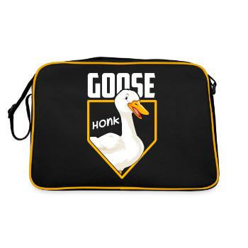Gans - Retro Tasche - Schwarz/Gold - Hinten