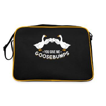Gans - Retro Tasche - Schwarz/Gold - Hinten