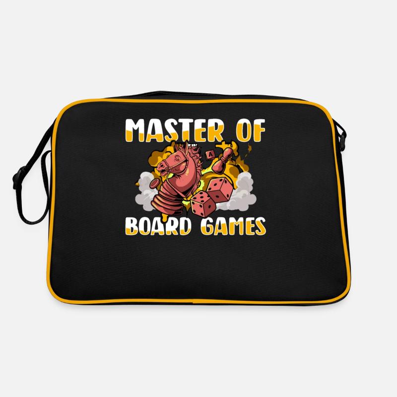 Brettspiel - Retro Tasche - Schwarz/Gold