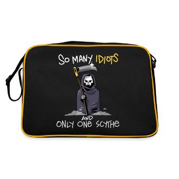 Grim Repear I Halloween I So Many Idiots And Just - Retro Bag - black/gold - Back