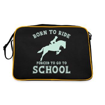 Né à l’équitation Forcé Pour Aller à l’école - Sac Retro - noir/or - Dos