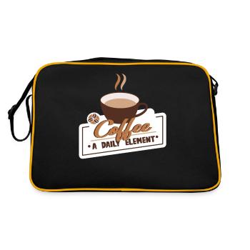Coffee Coffee Drinker Coffee Lovers - Retro Bag - black/gold - Back