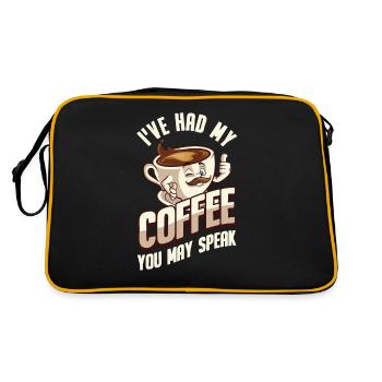 Coffee Coffee Drinker Coffee Lovers - Retro Bag - black/gold - Back