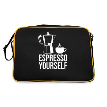 Coffee Coffee Drinker Coffee Lovers - Retro Bag - black/gold - Back