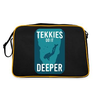 Tec Diver Do It Deeper Rebreather Diving - Retro Bag - black/gold - Back