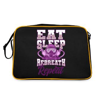 Eat Sleep Repeat Tec Diver Professional Diver - Retro Bag - black/gold - Back