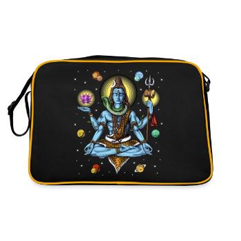 Méditation psychédélique de Shiva - Sac Retro - noir/or - Dos