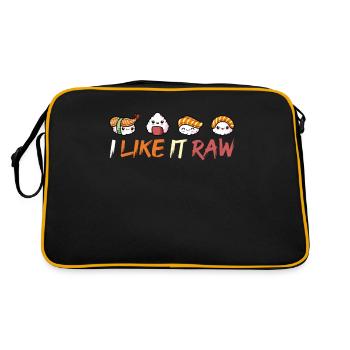 Sushi - Retro Tasche - Schwarz/Gold - Hinten