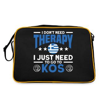 Greek Kos Greece Gift - Retro Bag - black/gold - Back