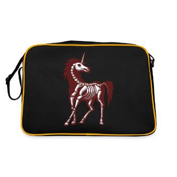 Gothic Unicorn Skeleton - Sac Retro - noir/or - Dos
