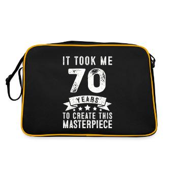 Drôle 70 ans Joke T Shirt 70th Birthday Gift - Sac Retro - noir/or - Dos