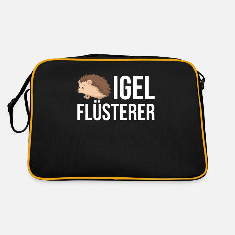 Igel - Retro Tasche - Schwarz/Gold
