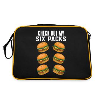 Six Pack Burger - Sac Retro - noir/or - Dos