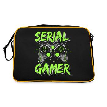 Serial Gamer Ado Geek Humour Jeux Vidéo - Sac Retro - noir/or - Dos