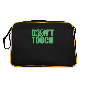 Ne pas toucher les mains chemin doigts Drôle - Sac Retro - noir/or - Dos