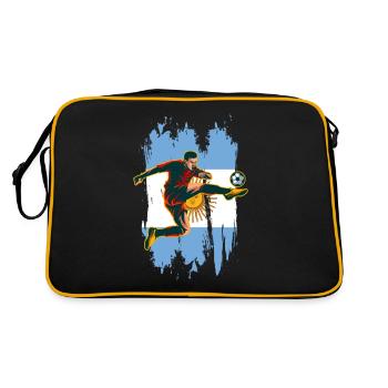 Argentinien - Retro Tasche - Schwarz/Gold - Hinten