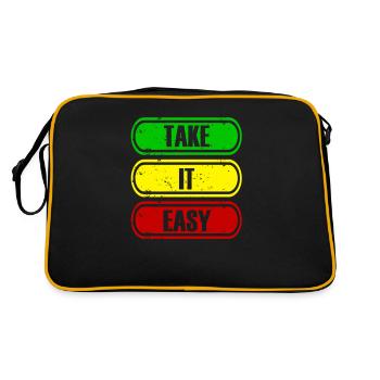 Reggae Dancehall Rasta Rastafari - Sac Retro - noir/or - Dos