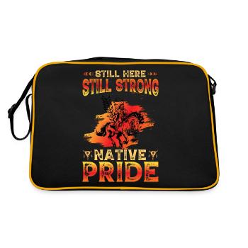 Still here Still Strong Native Pride - Retro Tasche - Schwarz/Gold - Hinten