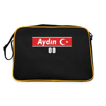 09 Aydin Plaque d’immatriculation turque en cadeau - Sac Retro - noir/or - Dos